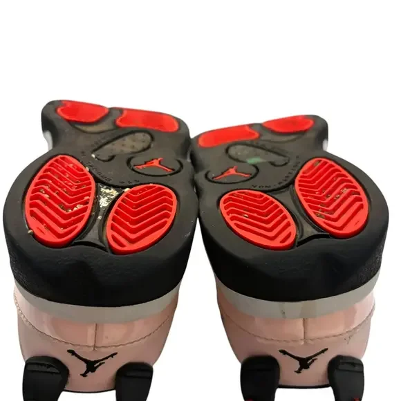 Nike Air Jordan Shoes Toddler‎ 8 C 6 Rings Pink Atmosphere Glossy Sneakers - Picture 9 of 10